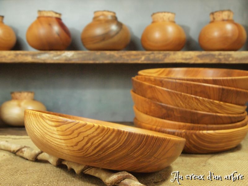 Assiettes creuses en frêne-olivier – Image 5