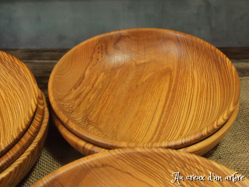 Assiettes creuses en frêne-olivier – Image 7