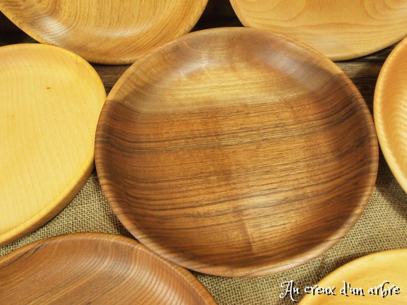 Lot de 10 assiettes, 10 (!!!) essences de bois – Image 10