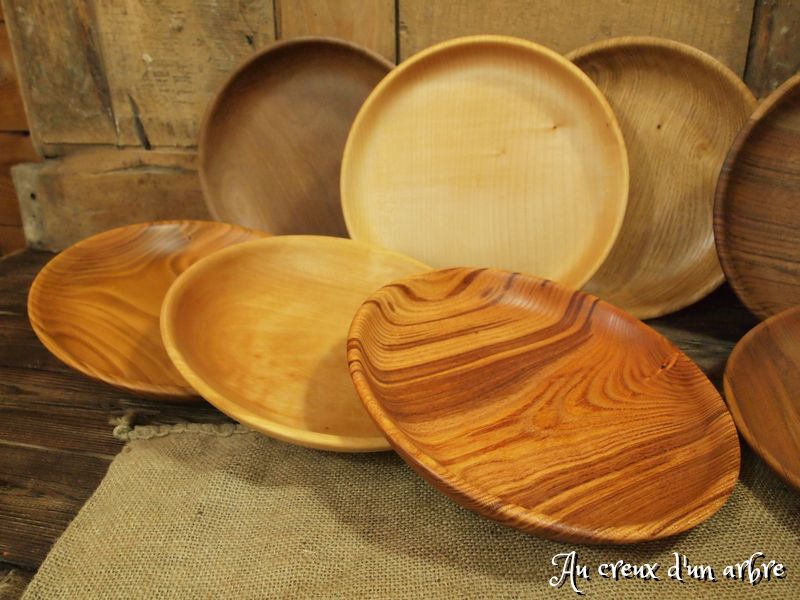 Lot de 10 assiettes, 10 (!!!) essences de bois – Image 4