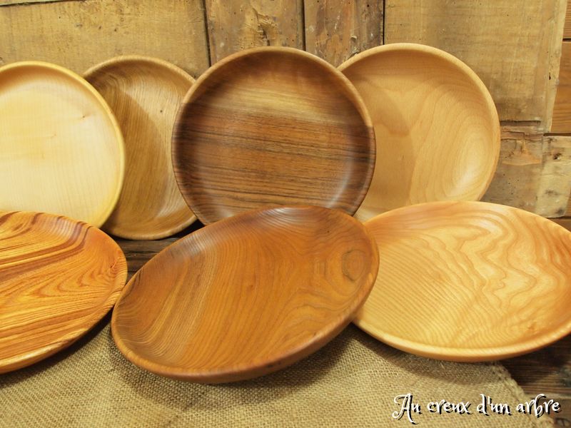 Lot de 10 assiettes, 10 (!!!) essences de bois – Image 3