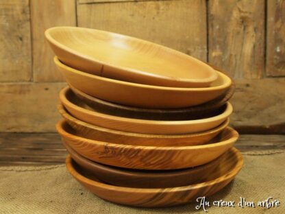Lot de 8 assiettes, 8 essences de bois – Image 3