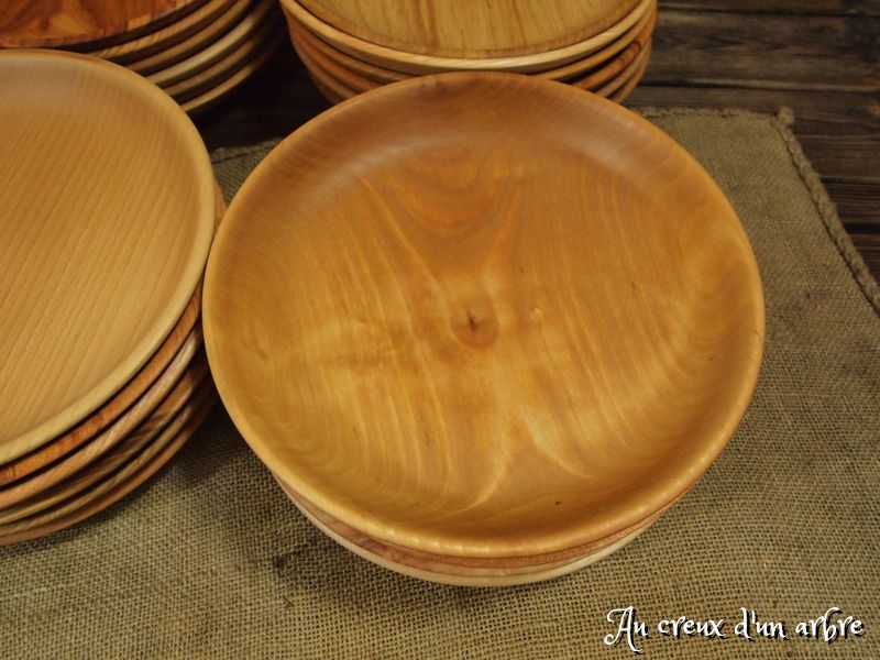 Lot de 6 assiettes, 6 essences de bois – Image 9