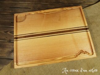 Planche à découper “montagne” en noyer et frêne