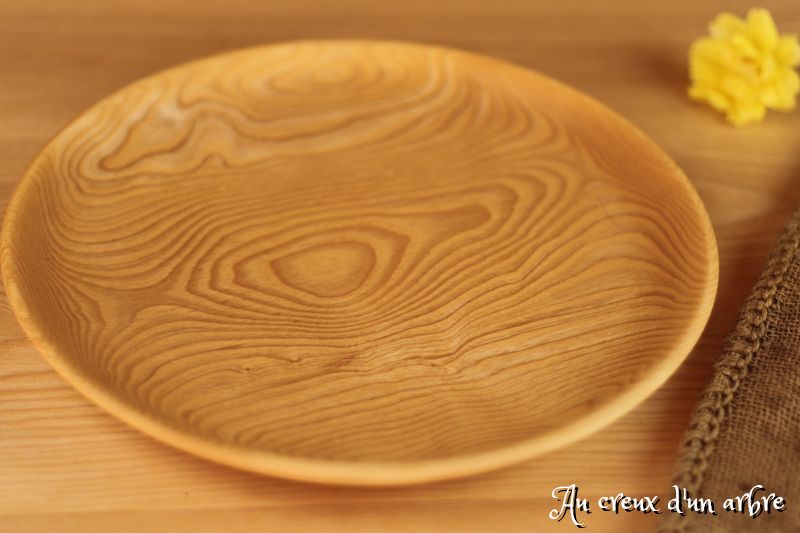 Assiette plate en frêne – Image 2