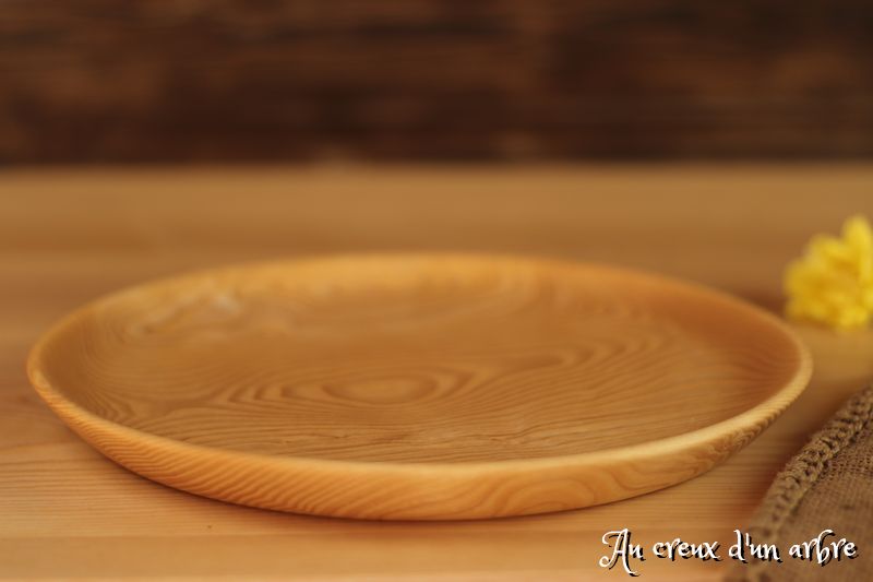 Assiette plate en frêne – Image 3