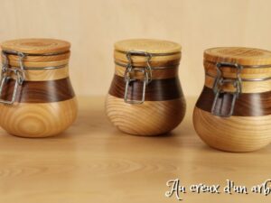 Pot plus que parfait en frêne et noyer
